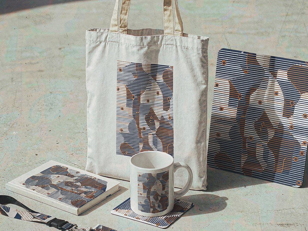 Sublimation printed promotional products including tote bag, mug and mouse mat
